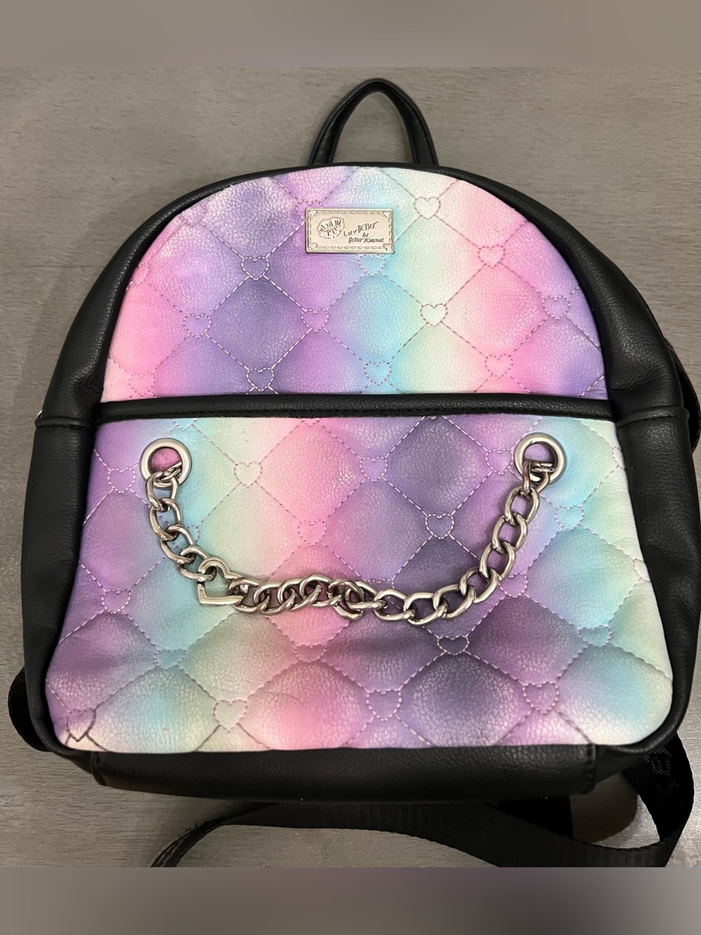 Betsey Johnson pastel ombre mini backpack